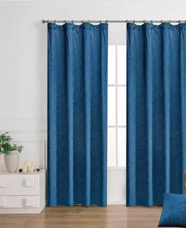 Závesy do spálne Záves na páske ROSALIA VET449/5/210GSM 140x250 cm  granátový