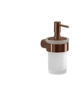 Svietidlá Gedy - Nástenný dávkovač mydla PIRENEI 140 ml mliečne sklo/bronzový PI8182