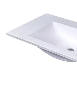 Sanitárna keramika CEDERIKA - SLIM 75 umývadlo z liateho mramoru - BIELE CA.05477