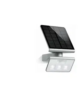 Záhradné lampy STEINEL 671013 - Solárna LED-reflektor XSolar L-S 1,2W/LED strieborná IP44 671013