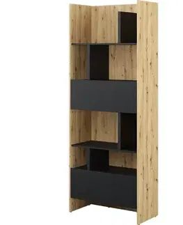 Nábytok Dig-net nábytok Regál Lenart BED CONCEPT BC-22 | dub artisan / čierna