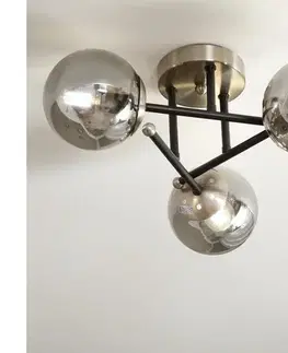 Svietidlá Brilagi - Prisadený luster MALIVA 3xE14/15W/230V matný chróm/dymová LM-3.220/SATYNA/NIKIEL