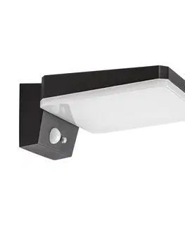 Záhradné lampy Rabalux 77078 solárne nástenné svietidlo s PIR a funkciou stmievania Lasset