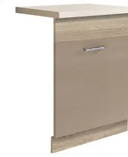 Nábytok do kuchyne a jedálne Dvierka na umývačku Premio 60 sonoma/biely/cappuccino lesk