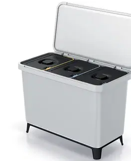 Odpadkové koše NABBI NKS45W3 odpadkový kôš na triedený odpad 30 l popolavá