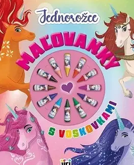 Pre deti a mládež - ostatné Maľovanky s voskovkami - Jednorožce
