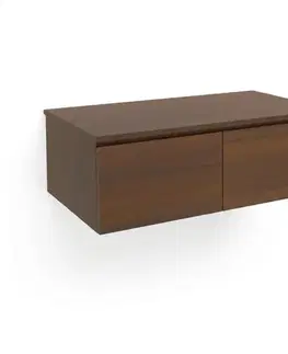 Kúpeľňový nábytok Kúpeľňová skrinka s krycou doskou SAT B-Way 119x30x45 cm orech mat BWAY120NUTD BWAY120NUTD