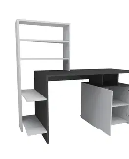 Písacie stoly Písací stôl Melis - White, Anthracite