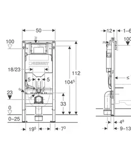 Záchody GEBERIT DUOFIX podomietková nádržka Sigma 12cm, pre montáž do sadrokartónu 111.925.00.6