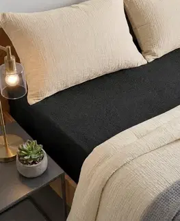 Plachty 4Home froté prestieradlo Ideál čierna, 70 x 140 cm