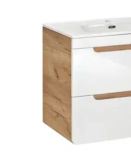 Skrinky do kúpeľne ArtCom Kúpeľňová skrinka s umývadlom ARUBA White U80/2 | 80 cm
