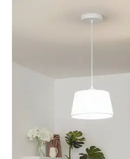 Svietidlá BRILAGI - LED luster na lanku CERIA 1xE27/40W/230V pr. 25 cm biela EG300171+EG781032