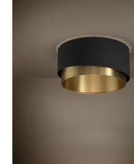 Svietidlá Eglo 39924 - Stropné svietidlo MANDERLINE 1xE27/40W/230V čierna/zlatá 39924