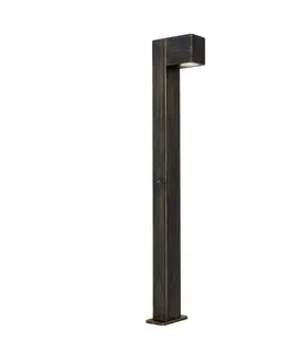 Zahradne stlpove lampy Priemyselná stojaca vonkajšia lampa starožitné zlato 80 cm IP44 - Baleno