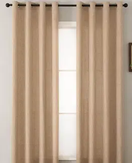 Záclony MKLozkoviny.sk Závesy Zara hnedá – 140 × 160 cm (2 ks)