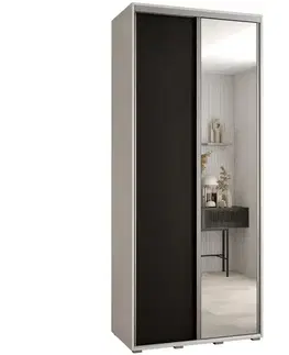 Šatníkové skrine Skriňa 45 Canaris 3 100 biela/čierna/silver