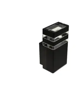 Svietidlá  Vonkajšie nástenné svietidlo SANTA 1xGU10/30W/230V IP54 čierna SKU013651