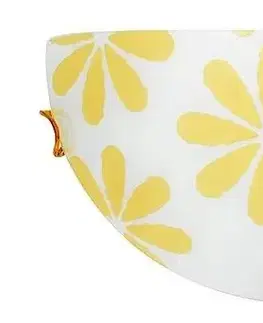 Stropná svetla Stropná biela žltá s kvetmi nástenná lampa Lucy