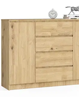Komody a skrinky Vysoká komoda KLAUS140, dub Artisan