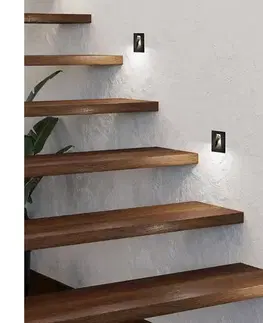 Svietidlá Eglo 99644 - LED Schodiskové svietidlo MECINOS LED/2W/230V čierna 99644