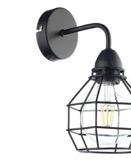 Svietidlá ONLI - Nástenné svietidlo SPIDER 1xE27/15W/230V čierna 4859/APP