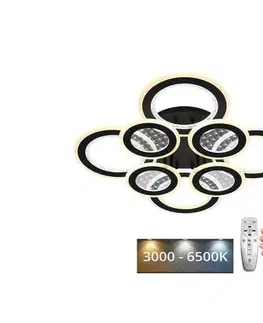 Svietidlá  LED Stmievateľný prisadený luster LED/200W/230V 3000-6500K + diaľkové ovládanie J3347/B