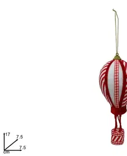 Vianočné dekorácie MAKRO - Dekorácia vianočná na stromček, balón rôzne dekory, 7,5x17cm