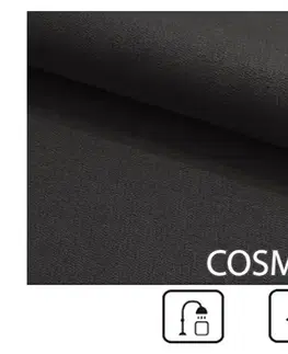 Manželské postele BONEMI 2 čalúnená manželská posteľ 180 x 200 cm, čierna COSMIC 100