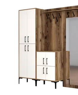 Predsieňové steny Predsieňová stena Berlin ABC - Walnut, White