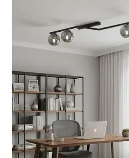Svietidlá EMIBIG Stropné svietidlo NATON 3xE14/10W/230V čierna/dymová 1509/3
