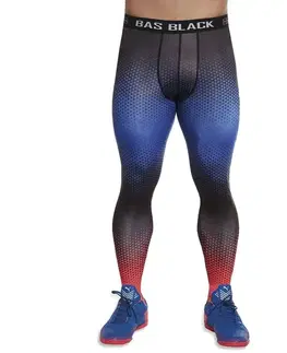 Pánske klasické nohavice Pánske/chlapčenské legíny BAS BLACK Quantum modro-červená - S