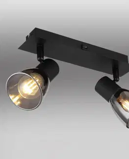 Lampy do obývačky Stropné bodové svietidlo 54307-2 čierna MAT  LS2