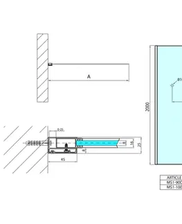 Sprchové dvere Polysan MODULAR SHOWER MS1-100-D