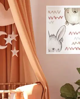 Obrazy do detskej izby Detský obraz na stenu - Maco a zajo