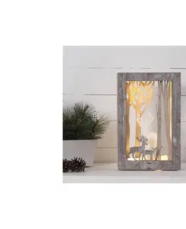 Vianočné dekorácie Eglo 410415 - LED Vianočná dekorácia FAUNA 10xLED/0,03W/2xAA 271-38