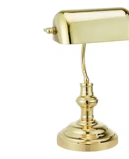 Lampy Markslöjd 108977 - Stolová lampa BANKERS 1xE14/40W/230V zlatá 108977