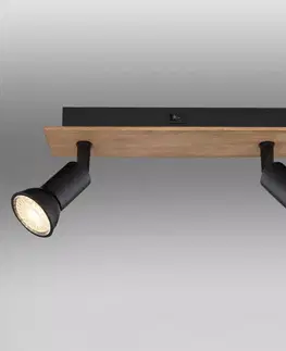 Lampy do obývačky Stropné bodové svietidlo 57998-2W drevo LS2