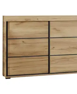 Komody do spálne Komoda Tanger 120 Dub Craft Zlatý