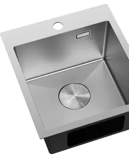 Kuchynské drezy MEXEN MEXEN - Solix oceľový drez 1-bowl 400 x 450 mm, nerez 6401401000-01