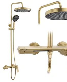 Kúpeľňové batérie REA REA - Sprchový set Vision Brush Gold REA-P9667