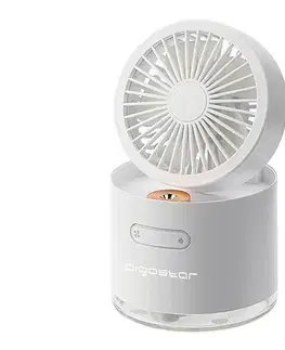 Ventilátory  B.V.  - Bezdrôtový mini stolový látor s hmlovým efektom MIST 10W/5V biela 330100A5E