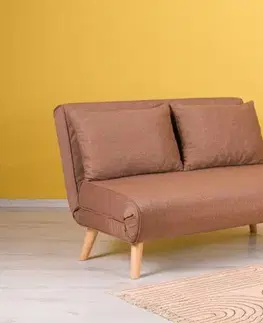 Pohovky a gauče Dvojmiestna rozkladacia pohovka Folde 2-Seater - Brown