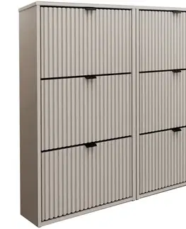 Skrinky na topánky Skrinka na topánky Laro II závesná Kašmír/Kašmír/Čierna
