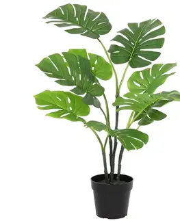 Záhradné dekorácie Umelá monstera v kvetináči 83 cm