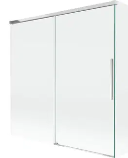 Sprchové dvere MEXEN/S - Rox L vaňová zástena 2-krídlová posuvná 160 + 80 x 150, transparent, chróm 8C9L-160-080-01-00