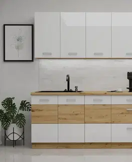 Moderný kuchynský nábytok Kuchynská Linka Artisan White 180 cm bez pracovnej dosky