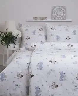 Obliečky MKLozkoviny.sk Bavlnené obliečky Renforcé – Lesní priatelia - 140 × 200 cm - 70 x 90 cm