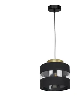 Svietidlá  Luster na lanku HAVARD 1xE27/60W/230V čierna/mosadz 1847