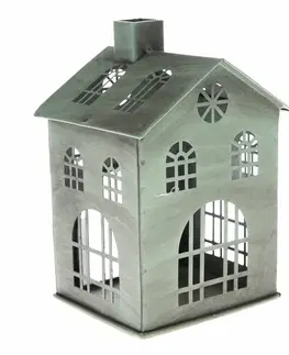 Vianočné dekorácie Kovový svietnik Rustik House, 10,5 x 15 x 10 cm