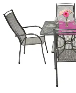Kovové záhradné jedálenské zostavy Záhradná kovová zostava PALMA IV. 1+4 Stôl 90 x 90 cm (CT0312)